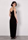 Ribbed Jersey Maxi Dress, Black, large