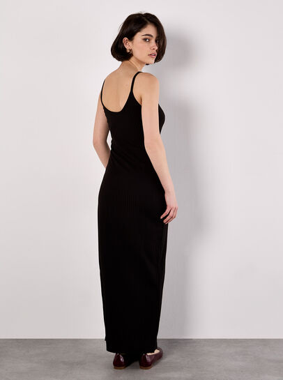 Ribbed Jersey Maxi Dress