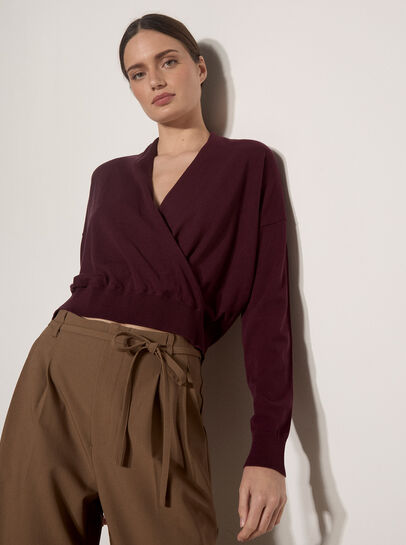 Soft Fine Knit Wrap Jumper
