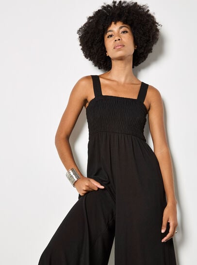 Wide-Leg Jersey Jumpsuit