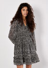 Paisley Mini Dress, Black, large