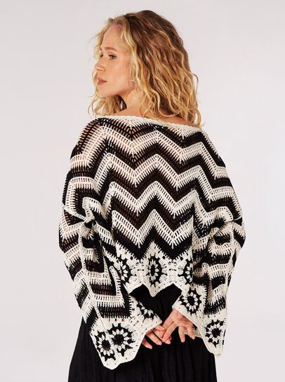 Crochet Chevron Bell Sleeve Top