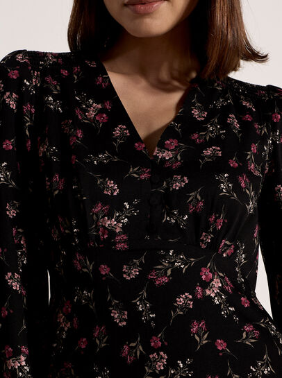 Floral Print Midi Dress