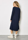 Textured Jersey Midi Dress, Navy, large