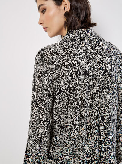 Art Deco Paisley Print Shirt