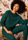 Waffle Knit  Boxy Top, Green, large
