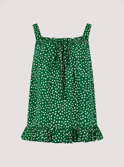 Polkadot Ruffle Cami Top