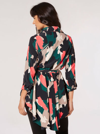 Brushstroke Hanky Hem Mini Dress
