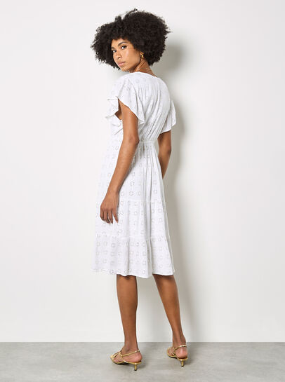 Sequin Floral Embroidered Mini Dress