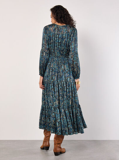 Paisley Sparkle Midaxi Dress