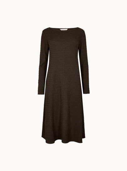Textured Jersey Midi Dress