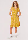 Daisy Floral Mini Dress, Mustard, large