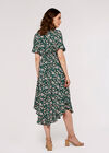 Floral Knot Midi Dress, Green, large