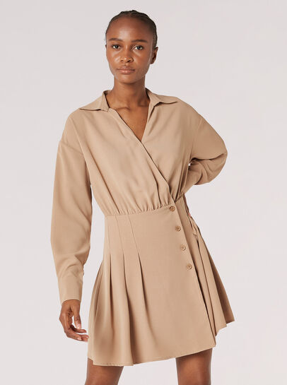 Wrap Shirt Mini Dress