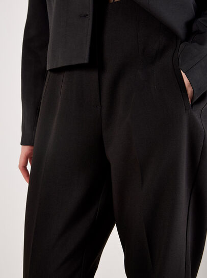 Pleat Tailored Tapered Trousers