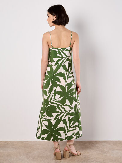 Floral Silhouette Cami Midi Dress