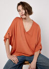Soft Touch Oversized Batwing Top, Coral, large