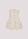 Tailored Bandeau Waistcoat, Stone, large