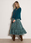 Soft Oversized Batwing Jumper, Teal, large