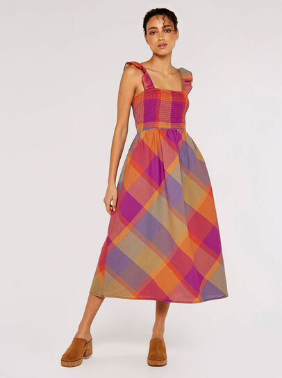 Plaid Midi Dress