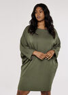 Curve Cocoon Mini Dress, Khaki, large