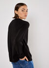 Sequin Embellished Bow Jumper, Black, large