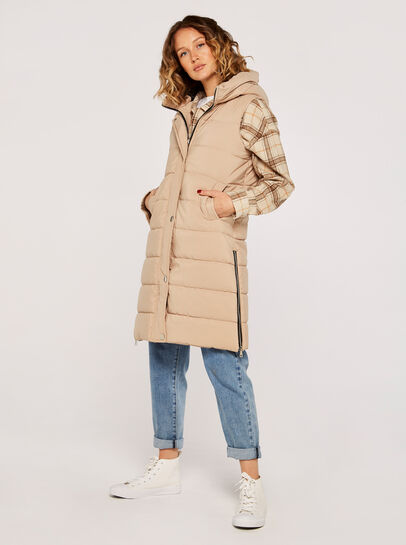 Longline Hooded Gilet