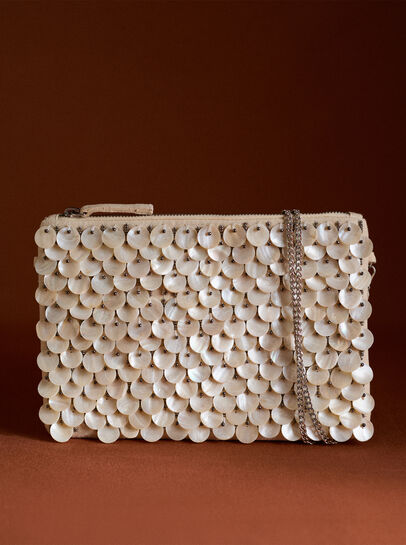 Sequinned Cotton Art Deco Bag