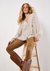 Suedette Leggings, Brown, large