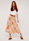 Ditsy Fusion Crinkle Skirt, Orange, large