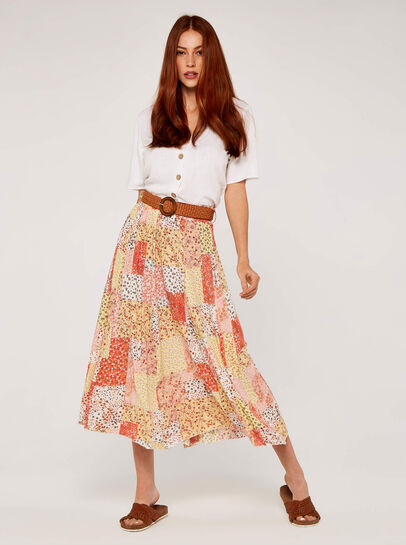 Ditsy Fusion Crinkle Skirt