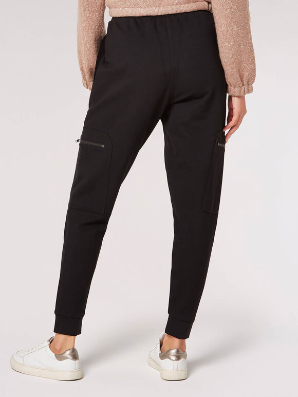 Pantalon de jogging cargo à jambe étroite, noir, grand
