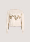 Rock Cropped Jumper, Cream, large