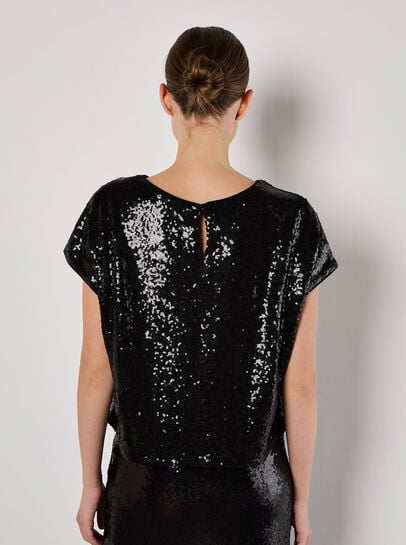 Sequin Crop T-Shirt
