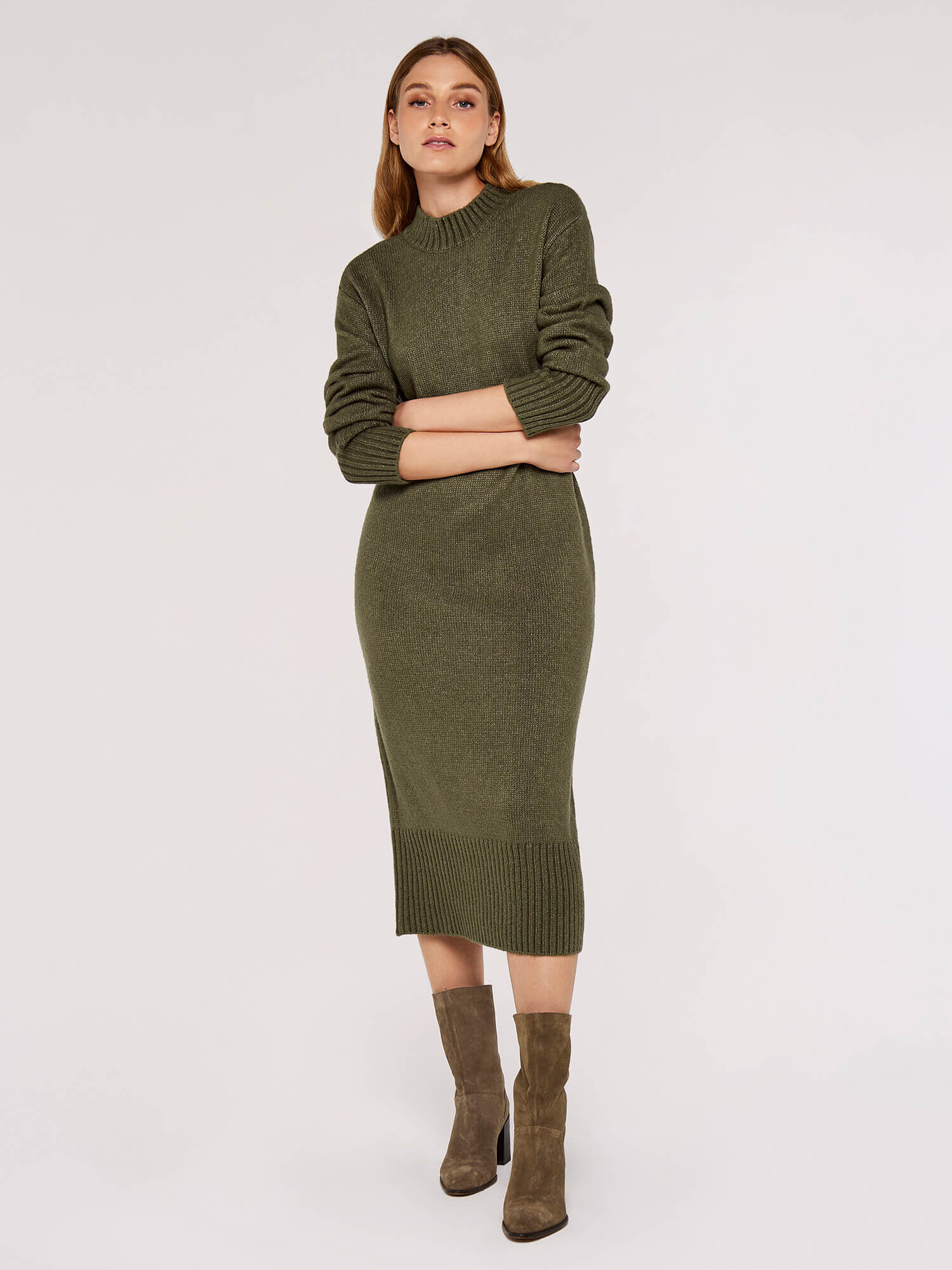 Apricot khaki dress discount