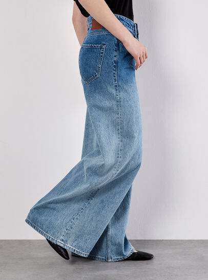 Dip Dye Wide Leg Jeans