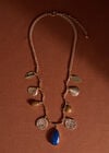 Stone Pendant Gold Tone Necklace, Assorted, large