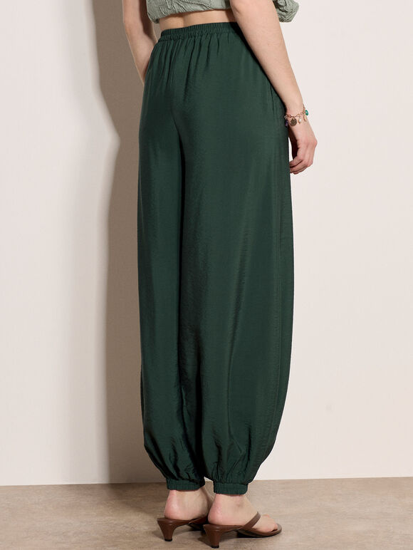 Relaxed Balloon Trousers, Green, large