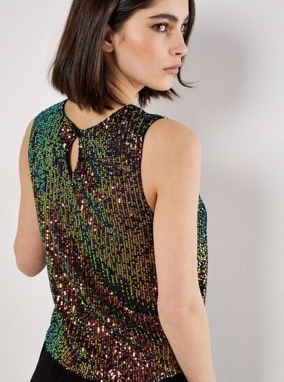 Sequin Shell Top