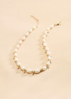 Acrylic Pearl Bead Necklace, White, large