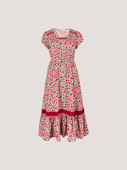Ditsy Floral Button Down Midi Dress