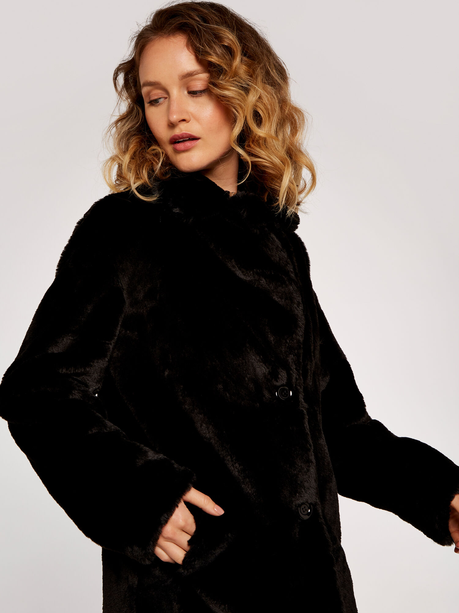 Soft Faux Fur Coat Apricot Clothing