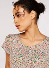 Watercolour Tulip Sleeve Top, Mint, large