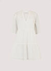 Broderie Anglaise Mini Dress, White, large