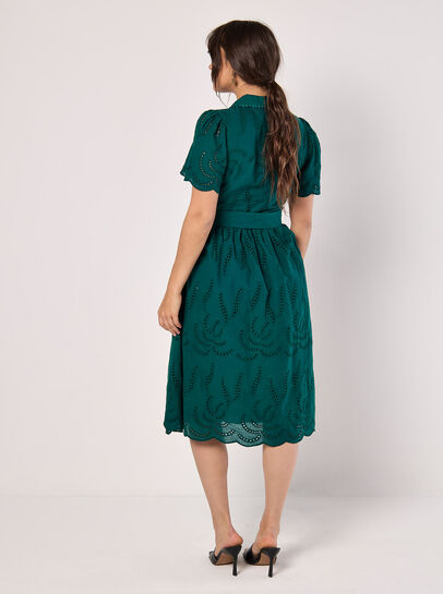 Cotton Broderie Midi Dress