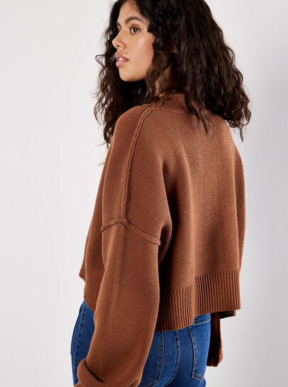 Ribbed Knit Cropped Jumper