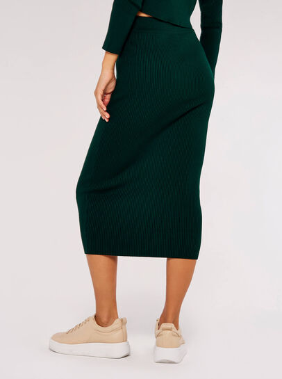 Ribbed Midi Skirt