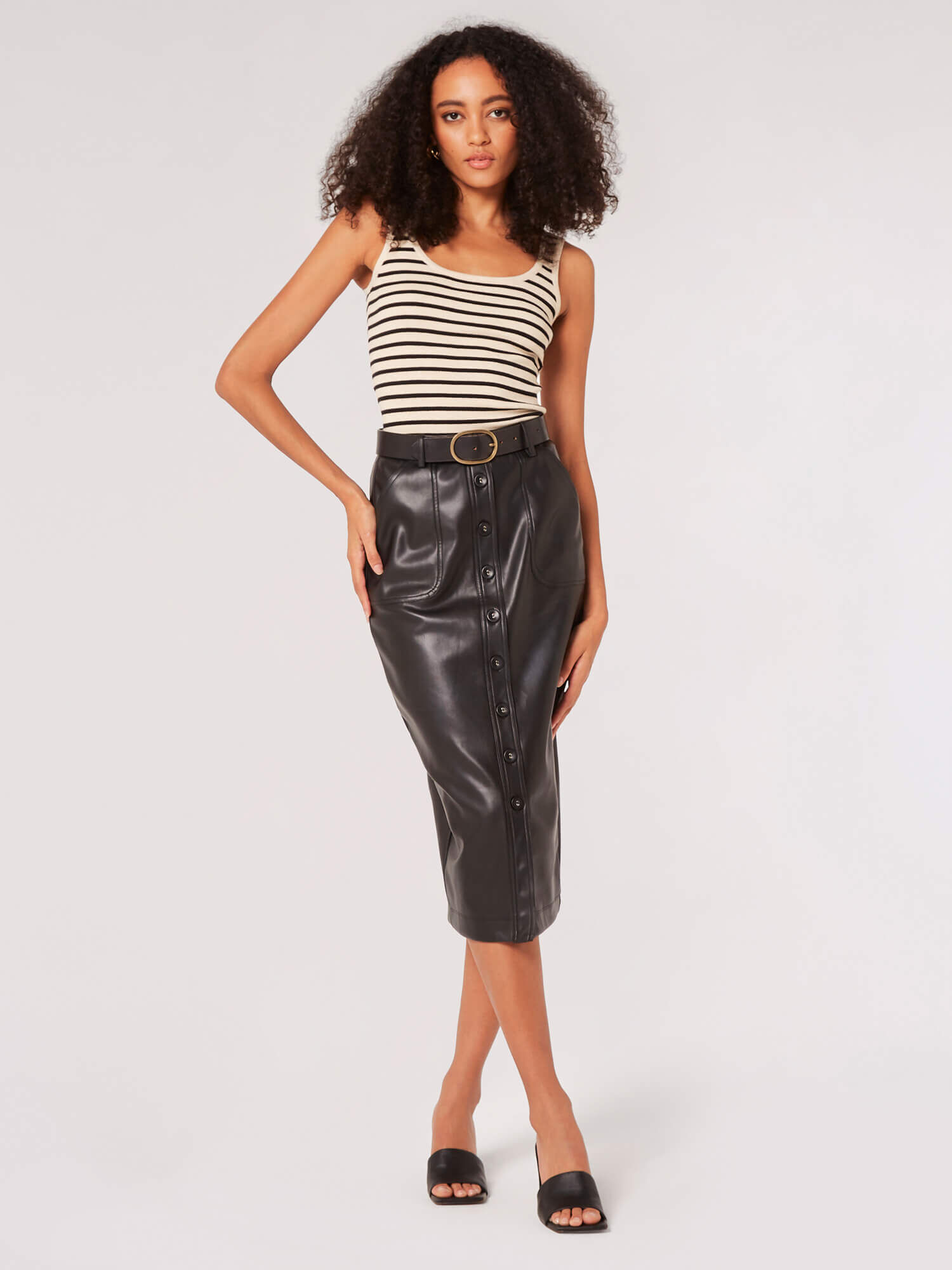 Leather midi skirt new look clearance