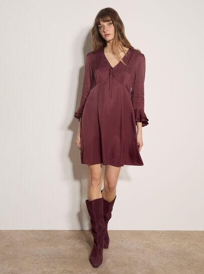 Satin Skater Mini Dress