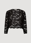 Cropped Lace Bolero, Black, large